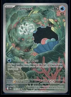 CLAMPERL 195/182 ILLUSTRATION RARE DESTINED RIVALS POKEMON HOLO NM - Image 1