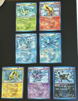 COMPLETE PLASMA FREEZE EEVOLUTIONS LOT: 7 Cards, MP+ - LP (see description) - Image 1