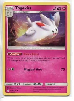 Pokemon TCG Sun & Moon Unbroken Bonds Holofoil Card #138 Togekiss - Image 1