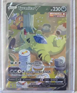 Pokemon TCG Tyranitar v Full Art Holo Rare Alternate Card 155/163 Battle Styles - Image 1