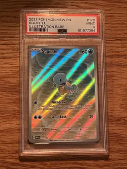 Squirtle 170/165 Illustration Rare 2023 Pokemon Mew EN PSA 10 GEM MT - Image 1