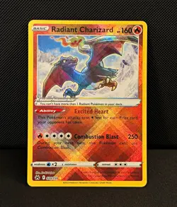 Pokemon TCG Radiant Charizard 020/159 Crown Zenith Holo Radiant Rare English NM - Image 1