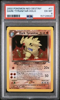 PSA 6 EX-MT Dark Tyranitar 11/105 Neo Destiny Rare Holo Pokemon Card - Image 1