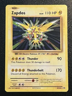 NM Zapdos 42/108 Evolutions Holo Pokemon TCG - Image 1