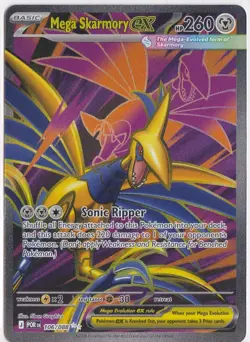 Mega Skarmory ex 106/088 Ultra Rare Perfect Order Pokemon TCG - NM - Image 1