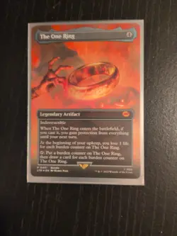Magic the Gathering Foil 'The One Ring' Borderless Card LTR 0451 - Image 1