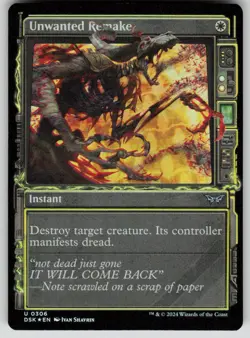 Unwanted Remake (Showcase) Foil Uncommon Duskmourn: House of Horror 306 MTG NM - Image 1