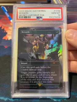 MTG Secret Lair Berserk Borderless Foil PSA 10 - Image 1
