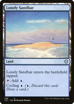 (x4) Lonely Sandbar 298 Non Foil Uncommon Commander 2021 MTG Near Mint - Image 1