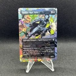 Spider-Man Noir Borderless Scene Card MTG Marvel's Spider-Man Foil #204 - Image 1