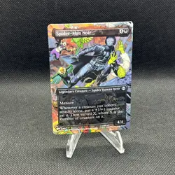 Spider-Man Noir Borderless Scene Card MTG Marvel's Spider-Man Foil #204 - Image 2