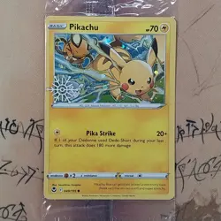 Pikachu 049/195 Exclusive Holiday Calendar Holo SEALED Pokemon Card English - Image 1
