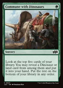 (x4) Commune with Dinosaurs 0647 Playset Common Foundations Jumpstart MTG NM - Image 1