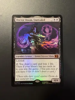 Doctor Doom, Unrivaled (FOIL) Marvel Super Heroes Commander MTG NM - Image 1