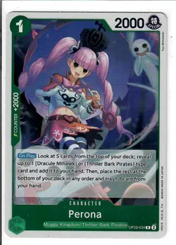 Perona OP09-034 Rare Emperors in the New World One Piece Foil Lightly Played - Image 1