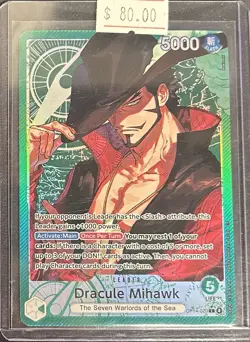 One Piece OP-14-20 Dracule Mihawk Alternative Art Leader PACK FRESH - Image 1