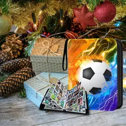 Soccer Card Binder 9 Pocket with 50 Sleeves Fits 900 Cards Display Storage - Image 2