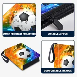 Soccer Card Binder 9 Pocket with 50 Sleeves Fits 900 Cards Display Storage - Image 4