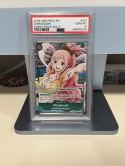 One Piece PSA 10 GEM MINT Shirahoshi English Event Pack Vol 7 Promo Card P-091 - Image 1