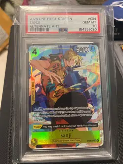 2026 ONE PIECE STARTER DECK 29: EGGHEAD ST29 #004 SANJI ALT ART PSA 10 GEM MINT - Image 1