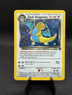 Pokemon Dark Dragonite Holo Rare TCG Card 5/82 MP Rare - Image 1