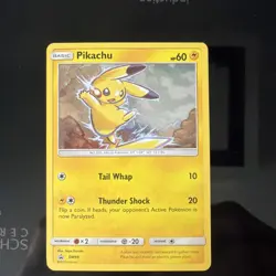 Pokemon Card Pikachu SM98 Sun & Moon Ultra Rare Holo Black Star Promo Light Play - Image 1