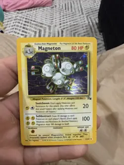 Pokemon TCG Magneton 11/62 Fossil Holo Rare Unlimited (MP) - Image 1