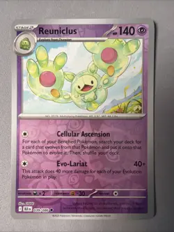 Pokemon TCG * SV Black Bolt 039/086 Reuniclus Uncommon * REVERSE HOLO* FRESH PK - Image 1