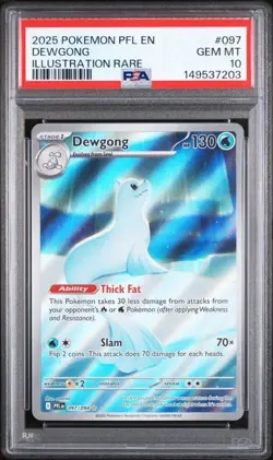 PSA 10 Pokemon DEWGONG 097/094 ILLUSTRATION RARE - ME02: Phantasmal Flames - Image 1