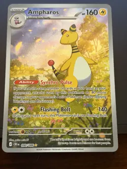 Pokemon TCG Chaos Rising Ampharos Illustration Rare 090/086 - Image 1