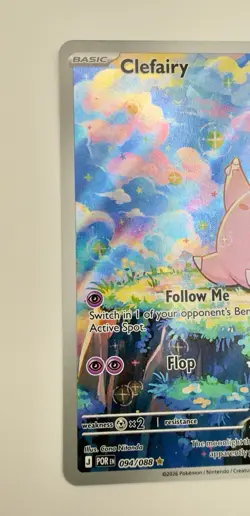 Pokemon TCG Clefairy 094/088 English NM Perfect Order IR Full Art Card - Image 3