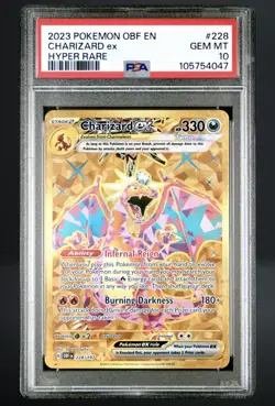Pokemon SV03 Obsidian Flames Charizard ex 228/197 Hyper Rare Holo PSA 10 - Image 1