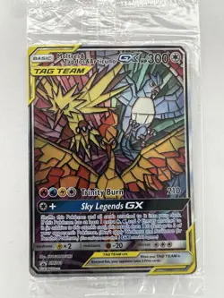 SEALED Moltres Zapdos Articuno GX SM210 Hidden Fates Promo Pokemon Card - Image 1