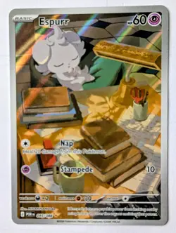 ESPURR 095/088 HOLO ILLUSTRATION RARE PERFECT ORDER POKEMON NM/M 2 - Image 1