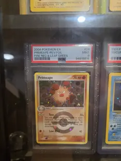 2004 POKEMON EX FIRE RED & LEAF GREEN #28 PRIMEAPE-REVERSE FOIL PSA 9 - Image 1