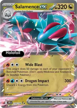 Pokemon - Salamence ex - Holofoil [JTG - 114/159 Near Mint] - Image 1