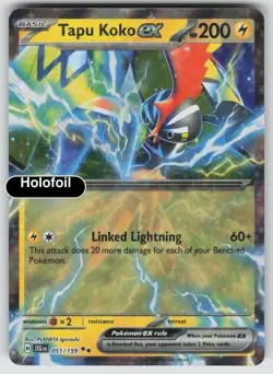 Pokemon - Tapu Koko ex - Holofoil [JTG - 051/159 Near Mint] - Image 2