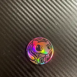 Pokemon Pink Holo MEW Collectible Trading Card Game Coin QUANTITY - Image 1
