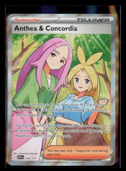 Pokemon TCG Anthea & Concordia Secret Rare Full Art Holo #254/217 - Image 1