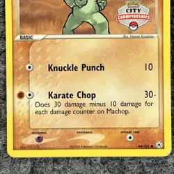 Vintage Pokemon Machop City Championships Promo 64/101 Hidden Legends LPTrading - Image 4