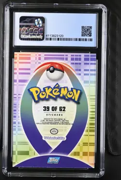 2001 Pokemon TV Animation Johto Series 1 Sticker #195 Quagsire CGC 10 - Image 2