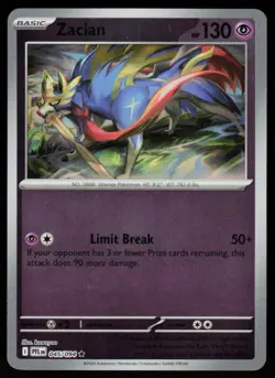 Zacian 045/094 Rare Phantasmal Flames Pokemon Reverse Holo Near Mint - Image 1