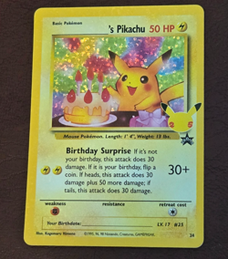 ______'s Pikachu (Birthday) Celebrations 25th Classic Collection Pokemon TCG - Image 1