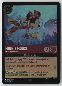 Minnie Mouse - Wide-Eyed Diver 16 Disney Lorcana Promo Cards Promo NM Cold Foil - Image 1