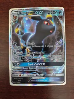 Pokemon Umbreon GX Eevee Evolution Holo Sm35 Card - Image 1