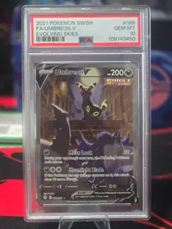 Pokemon TCG: Umbreon V (Alternate Art) - 189/203 - SWSH Evolving Skies - PSA 10! - Image 3