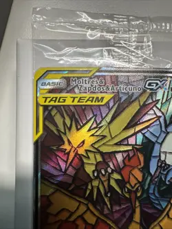 Sealed Moltres Zapdos Articuno TAG TEAM GX SM210 Promo Holo Pokemon TCG Card - Image 5