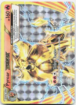 Pyroar BREAK 24/114 BREAK Rare Steam Siege Pokemon Holo DMG - Image 1