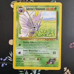 Sabrina's Venomoth 34/132 Gym Heroes NM Pokemon Rare TCG Card - Image 1