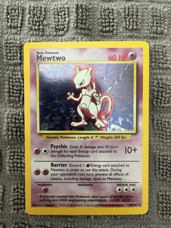 Pokemon TCG Mewtwo Base Set 10/102 Holo 1999-2000 Wizards Base Set Copyright... - Image 2